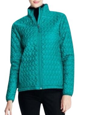 LANDS’ END Quilted Full-zip Chore / Barn Jacket in Teal Size L (14-16)
